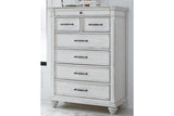 Kanwyn Whitewash Chest of Drawers by Ashley at Eve Furniture