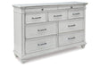 Kanwyn Whitewash Dresser by Ashley at Eve Furniture