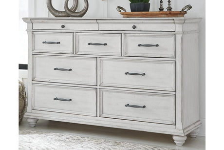 Kanwyn Whitewash Dresser by Ashley at Eve Furniture