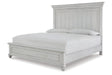 Kanwyn Whitewash King Panel Bed by Ashley at Eve Furniture