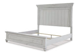Kanwyn Whitewash King Panel Bed by Ashley at Eve Furniture