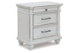 Kanwyn Whitewash Nightstand by Ashley at Eve Furniture