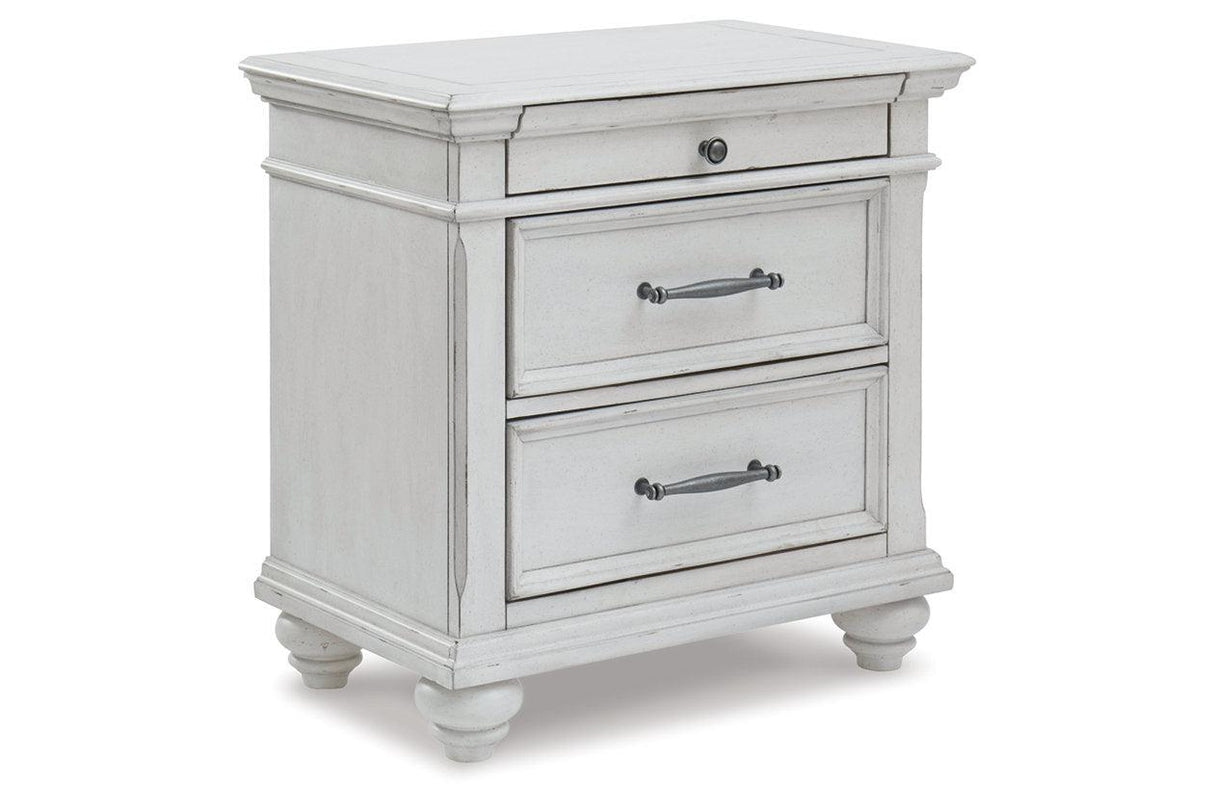 Kanwyn Whitewash Nightstand by Ashley at Eve Furniture