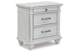 Kanwyn Whitewash Nightstand by Ashley at Eve Furniture