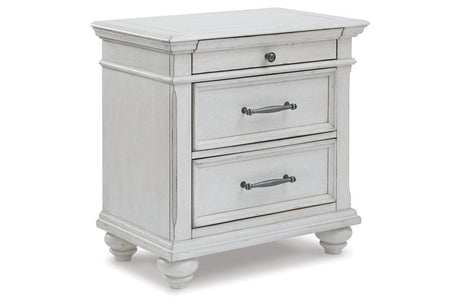 Kanwyn Whitewash Nightstand by Ashley at Eve Furniture