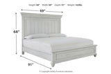 Kanwyn Whitewash Queen Panel Bed by Ashley at Eve Furniture