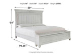 Kanwyn Whitewash Queen Panel Bed with Storage Bench by Ashley at Eve Furniture