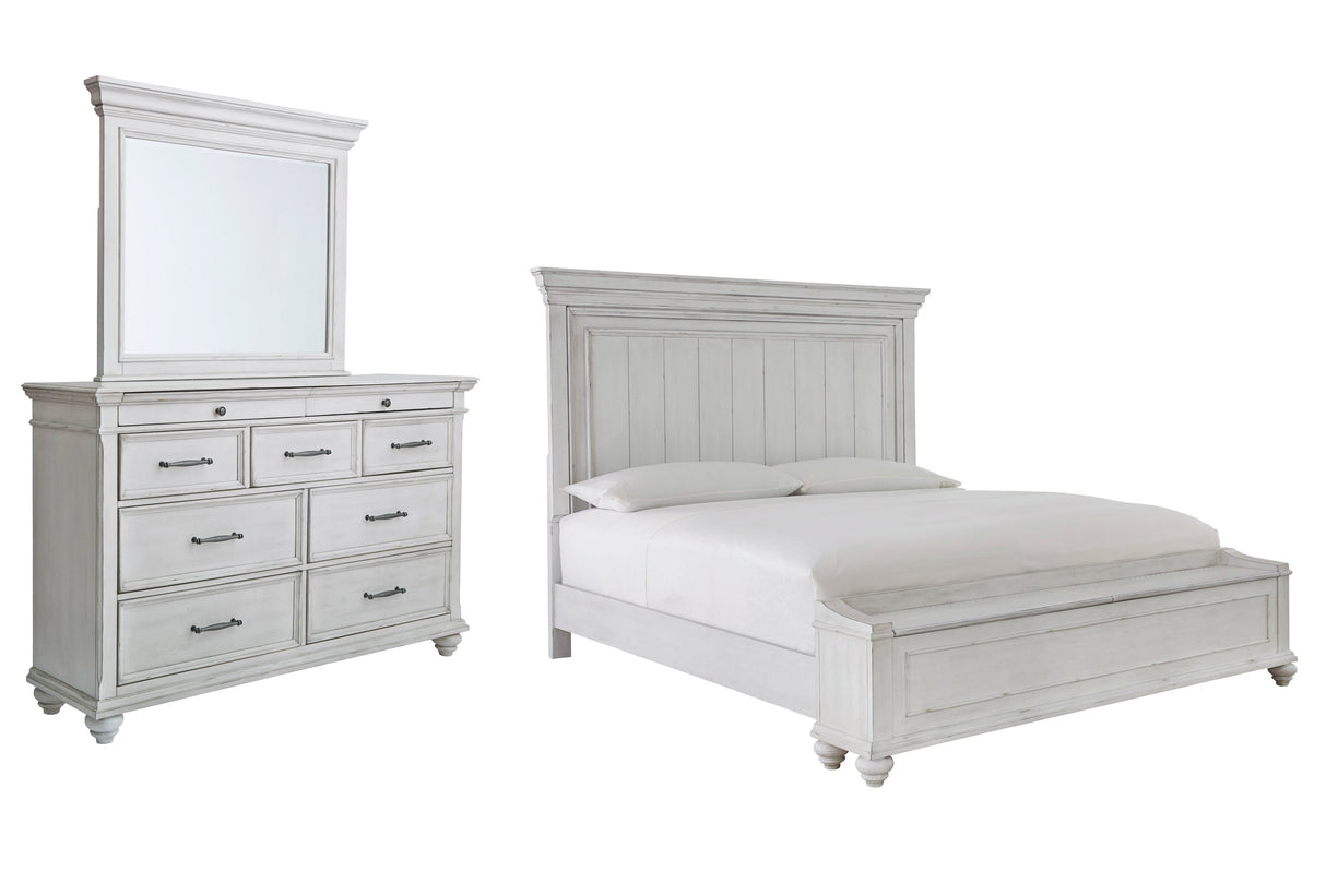 Kanwyn Whitewash Storage Panel Bedroom Set by Ashley at Eve Furniture