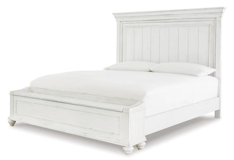 Kanwyn Whitewash Storage Panel Bedroom Set by Ashley at Eve Furniture