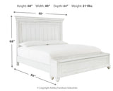 Kanwyn Whitewash Storage Panel Bedroom Set by Ashley at Eve Furniture
