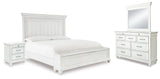 Kanwyn Whitewash Storage Panel Bedroom Set by Ashley at Eve Furniture
