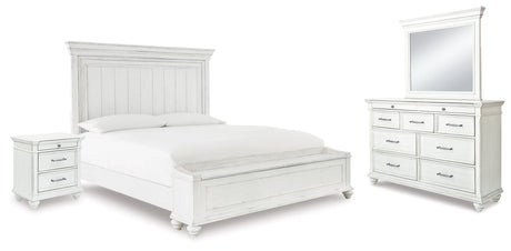 Kanwyn Whitewash Storage Panel Bedroom Set by Ashley at Eve Furniture