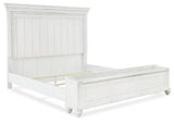 Kanwyn Whitewash Storage Panel Bedroom Set by Ashley at Eve Furniture