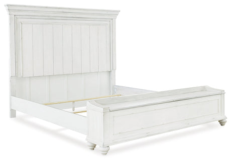 Kanwyn Whitewash Storage Panel Bedroom Set by Ashley at Eve Furniture