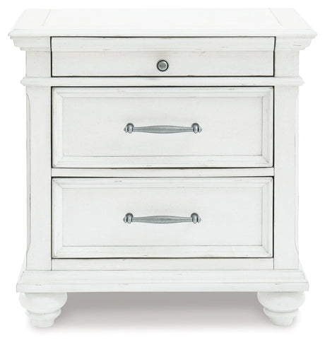 Kanwyn Whitewash Storage Panel Bedroom Set by Ashley at Eve Furniture