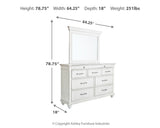 Kanwyn Whitewash Storage Panel Bedroom Set by Ashley at Eve Furniture