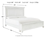 Kanwyn Whitewash Storage Panel Bedroom Set by Ashley at Eve Furniture