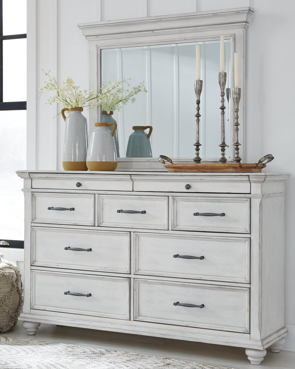 Kanwyn Whitewash Storage Panel Bedroom Set by Ashley at Eve Furniture