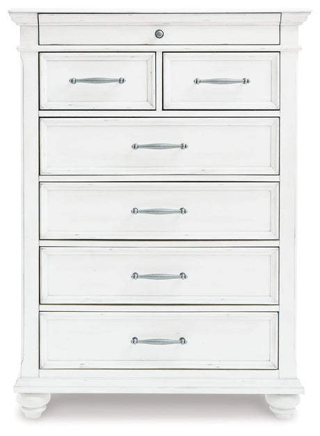 Kanwyn Whitewash Storage Panel Bedroom Set by Ashley at Eve Furniture