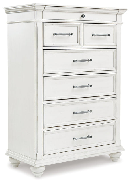 Kanwyn Whitewash Storage Panel Bedroom Set by Ashley at Eve Furniture