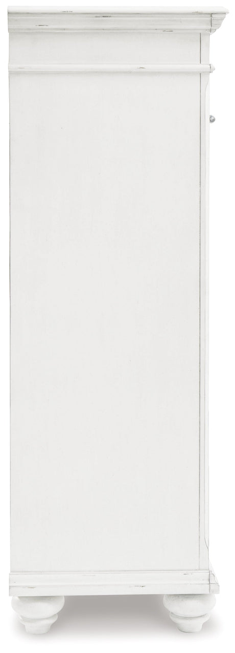 Kanwyn Whitewash Storage Panel Bedroom Set by Ashley at Eve Furniture