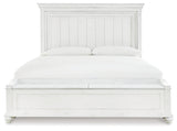 Kanwyn Whitewash Storage Panel Bedroom Set by Ashley at Eve Furniture