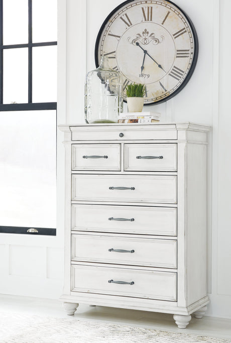 Kanwyn Whitewash Storage Panel Bedroom Set by Ashley at Eve Furniture