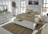 Kanwyn Whitewash Storage Panel Bedroom Set by Ashley at Eve Furniture