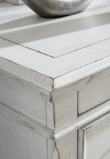 Kanwyn Whitewash Upholstered Panel Bedroom Set by Ashley at Eve Furniture