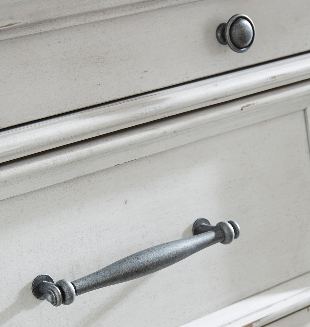 Kanwyn Whitewash Upholstered Panel Bedroom Set by Ashley at Eve Furniture