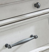 Kanwyn Whitewash Upholstered Panel Bedroom Set by Ashley at Eve Furniture