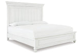Kanwyn Whitewash California King Panel Bed by Ashley at Eve Furniture