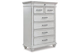 Kanwyn Whitewash Chest of Drawers by Ashley at Eve Furniture