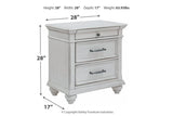Kanwyn Whitewash Nightstand by Ashley at Eve Furniture