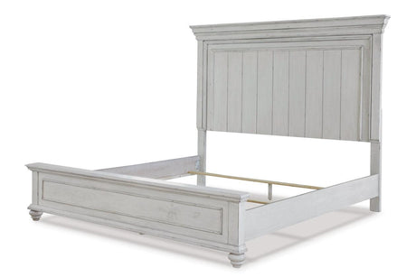 Kanwyn Whitewash Queen Panel Bed by Ashley at Eve Furniture