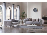 Kapadokya 3-pieces (Sofa & Loveseat & Chair) Livingroom Set in Grey by Furnia at Eve Furniture