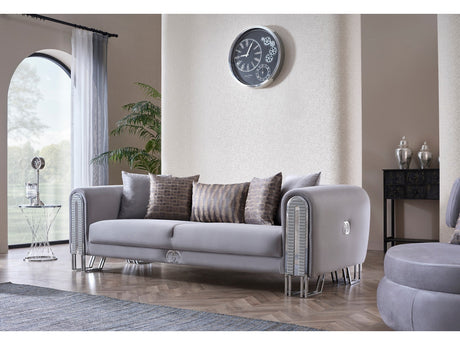 Kapadokya Grey 3-pieces (Sofa & Loveseat & Chair) Living Room Set by Furnia at Eve Furniture