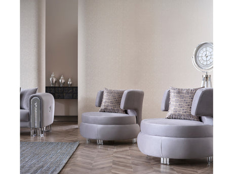 Kapadokya Grey 3-pieces (Sofa & Loveseat & Chair) Living Room Set by Furnia at Eve Furniture