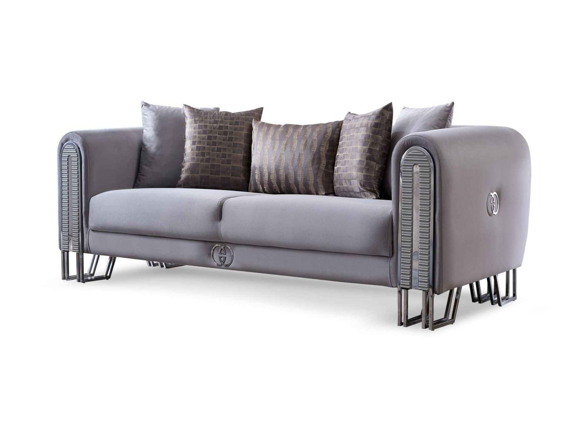 Kapadokya Stationary Loveseat Grey by Furnia at Eve Furniture