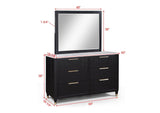 Kara Black Dresser Mirror by Crown Mark at Eve Furniture