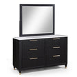 Kara Black Dresser Mirror by Crown Mark at Eve Furniture