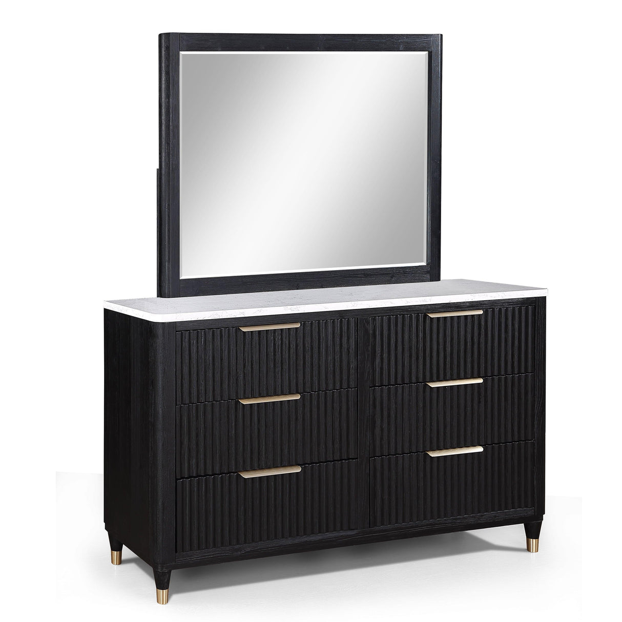 Kara Black Dresser Mirror by Crown Mark at Eve Furniture