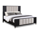 Kara Black King Panel Bed by Crown Mark at Eve Furniture