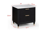 Kara Black Nightstand by Crown Mark at Eve Furniture