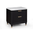 Kara Black Nightstand by Crown Mark at Eve Furniture