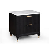 Kara Black Nightstand by Crown Mark at Eve Furniture
