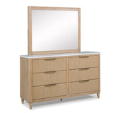 Kara Cerused Natural Bedroom Set by Crown Mark at Eve Furniture