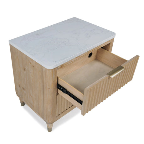 Kara Cerused Natural Bedroom Set by Crown Mark at Eve Furniture