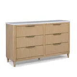 Kara Cerused Natural Bedroom Set by Crown Mark at Eve Furniture