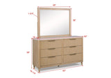 Kara Cerused Natural Dresser by Crown Mark at Eve Furniture